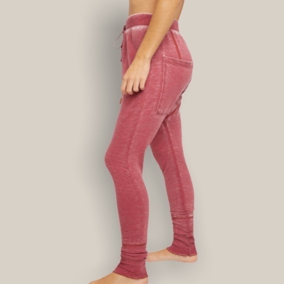 FREE PEOPLE NWT Cozy All Day Rose-Colored SOFT Harem Jogger Pants/Small - Picture 3 of 16